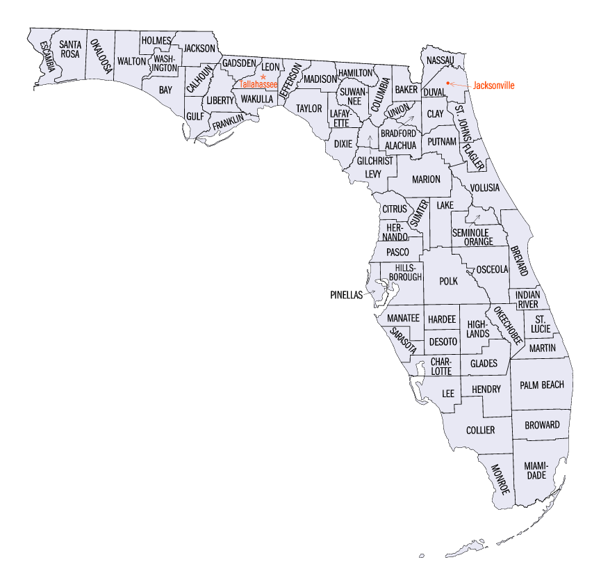 Florida travel planning map for comparing Airbnb VRBO and direct booking sites