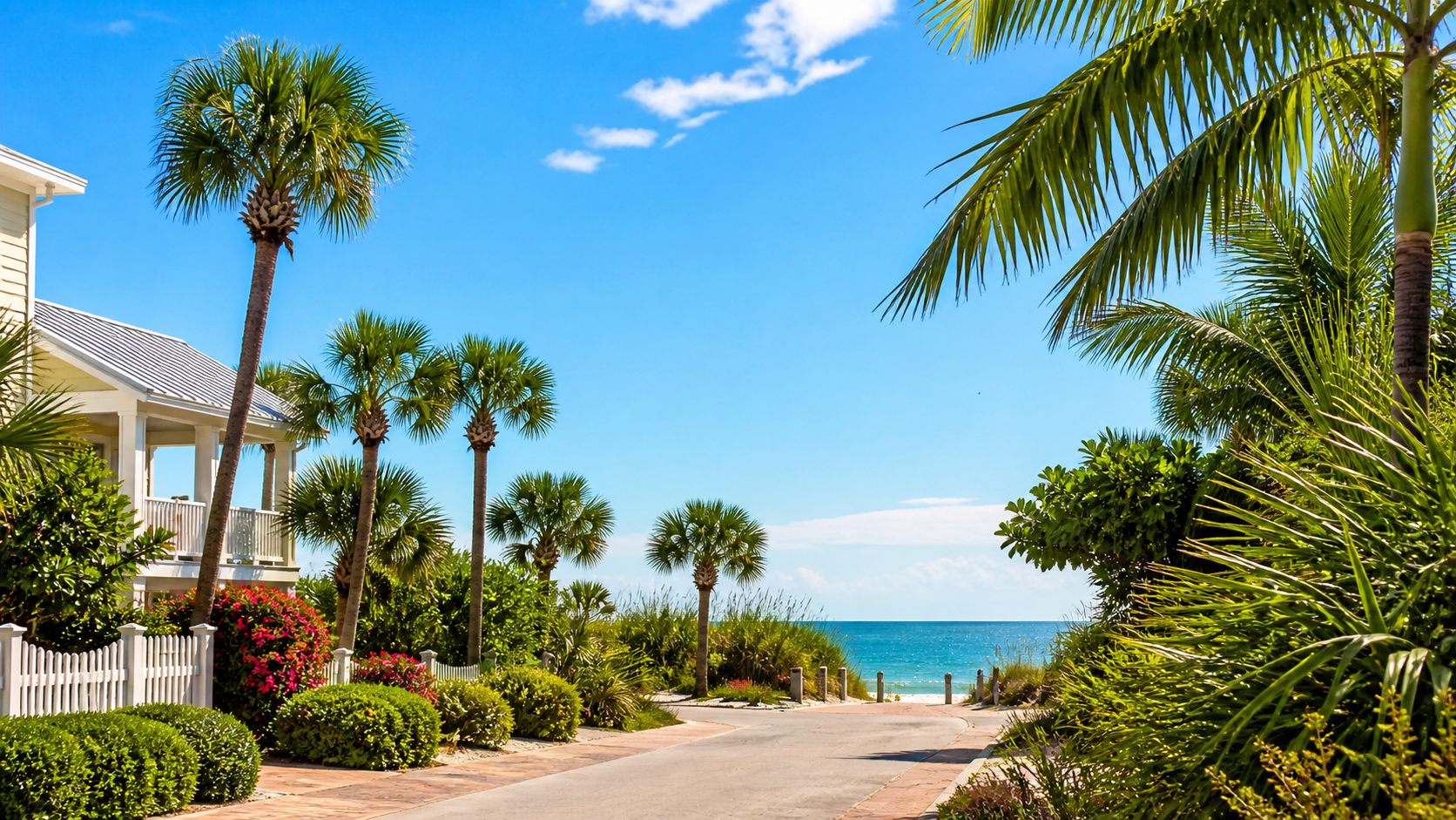Generated Fort Myers coastal vacation rental area scene